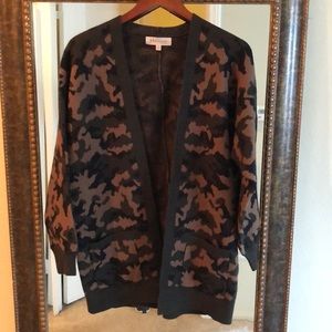 Philosophy Camouflage Sweater in Black and Brown